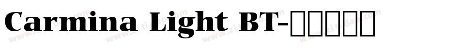 Carmina Light BT字体转换